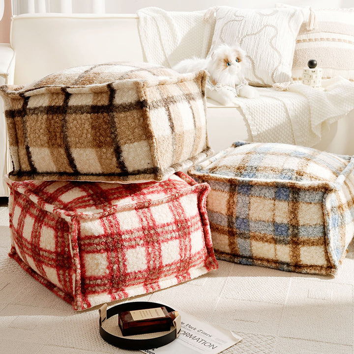 Cozy Textured Floor Pouf