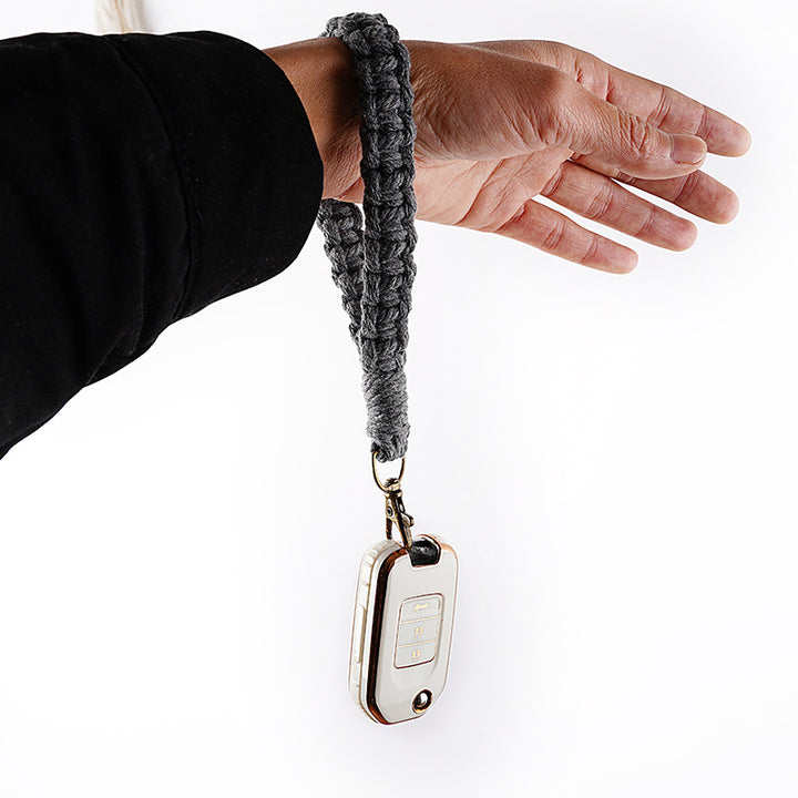 Handwoven Macrame Keychain Holder