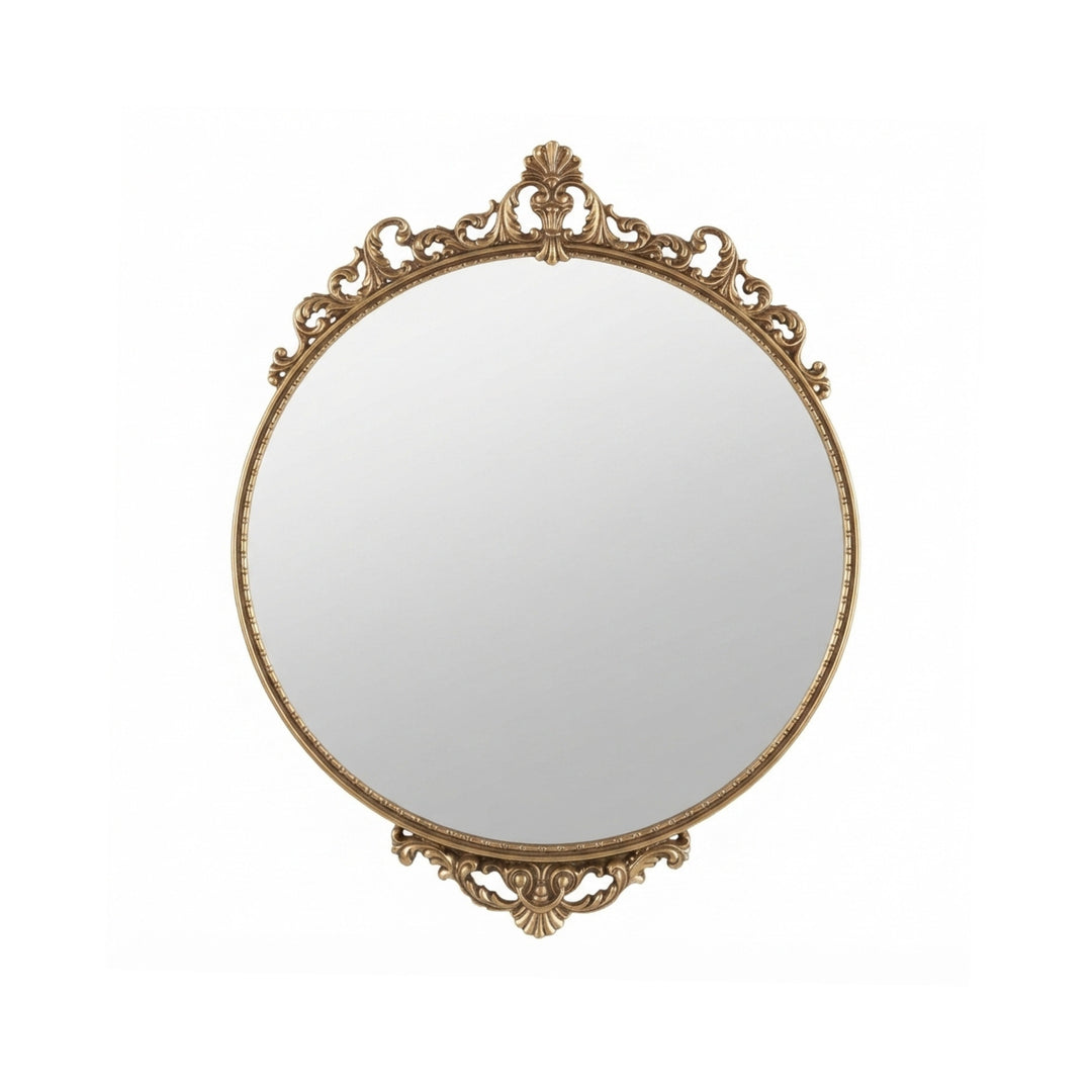 Decorated Round Wall Mirror