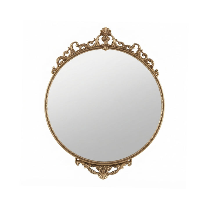Decorated Round Wall Mirror