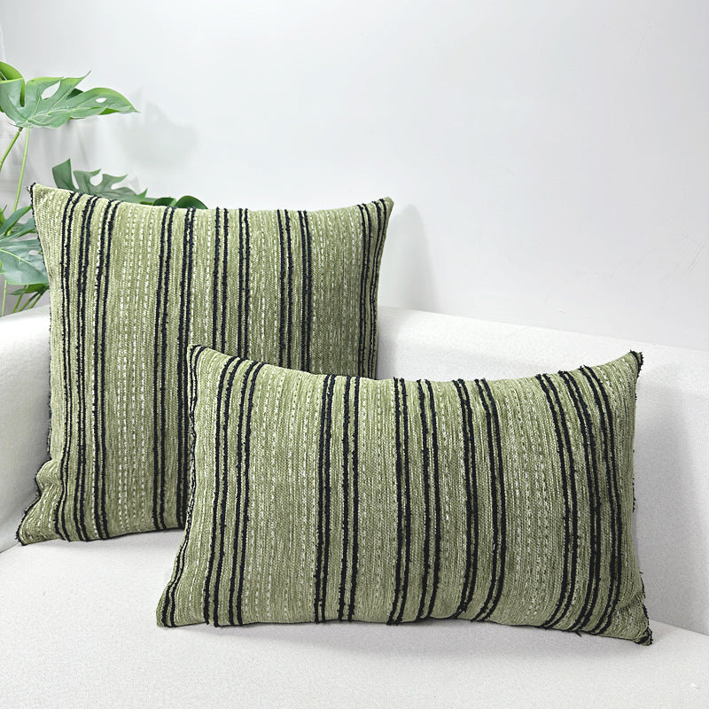 Textured Striped Throw Pillow
