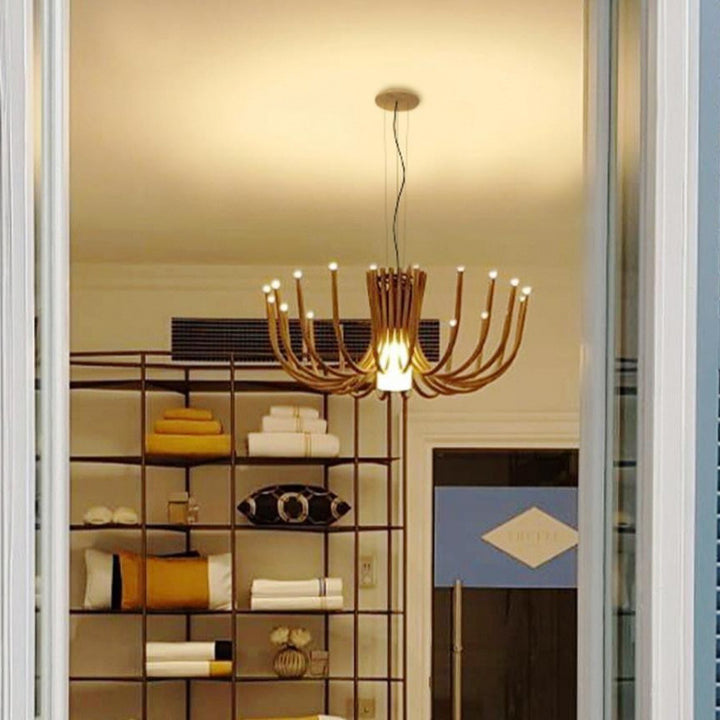 Contemporary spiral chandelier