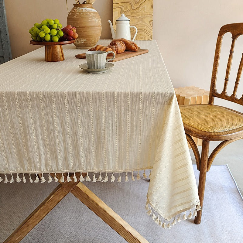Floral Embroidered Tablecloth