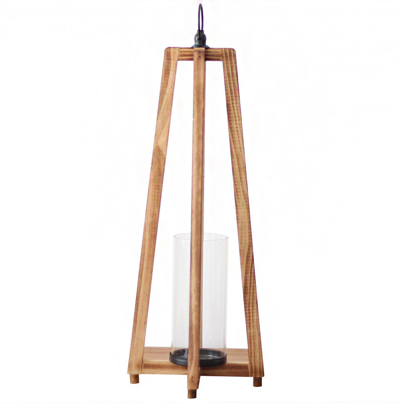 Stylish lantern made of wood