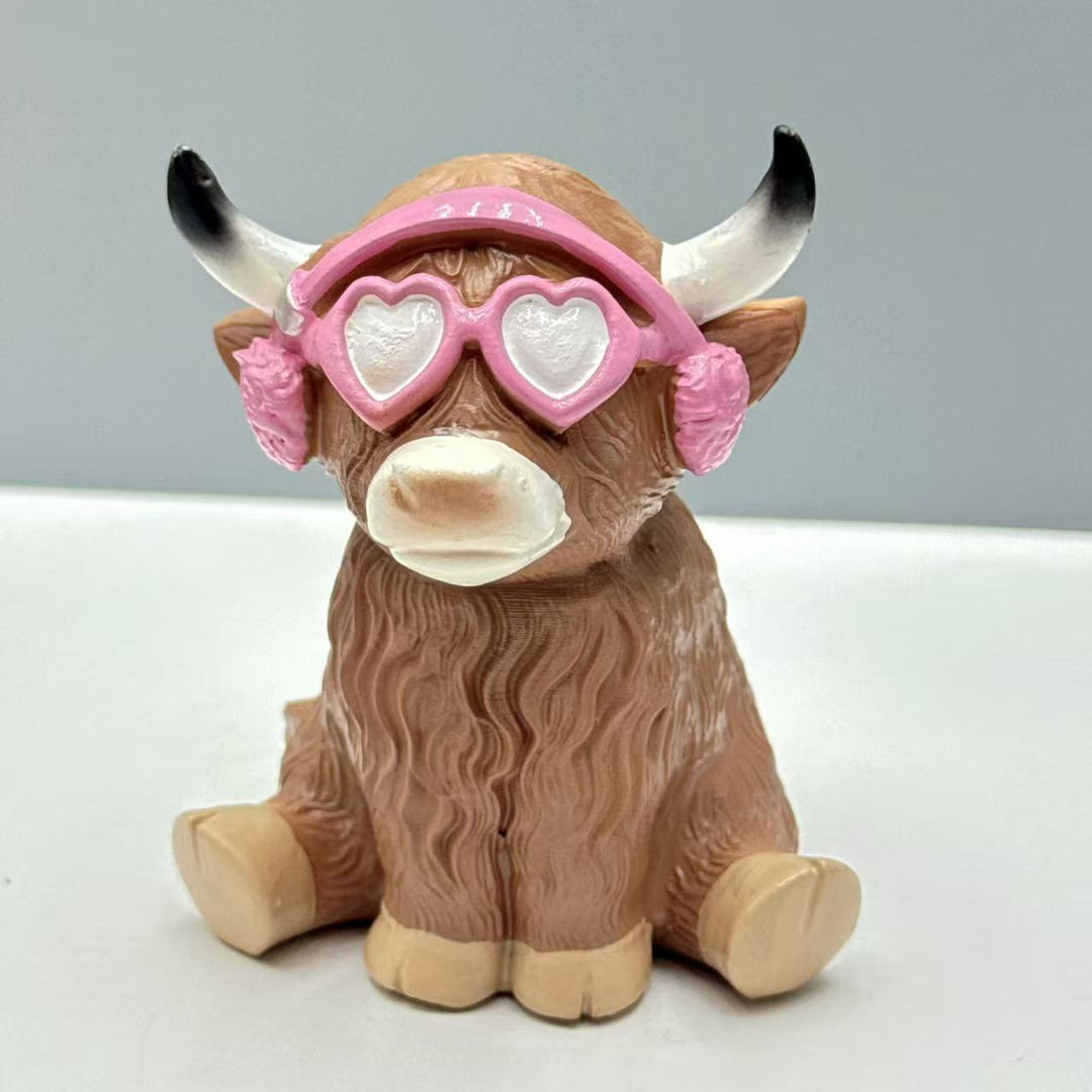 cute decorative horned cattle