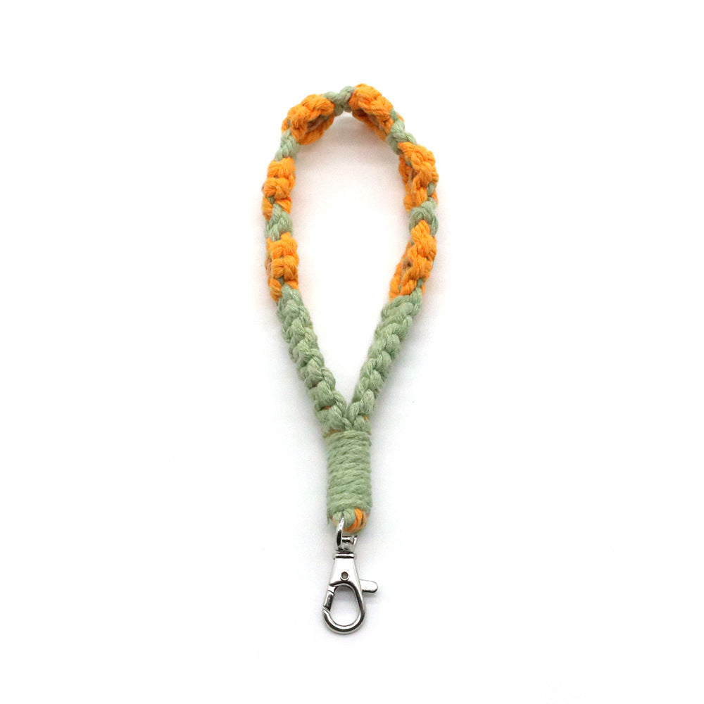 Decorative keychain made of macrame