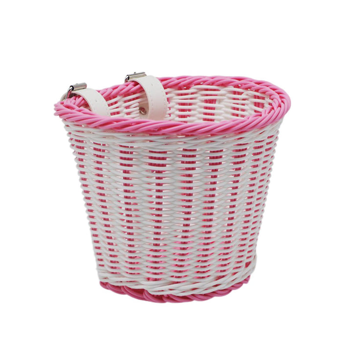 Playful basket with colorful appliqués