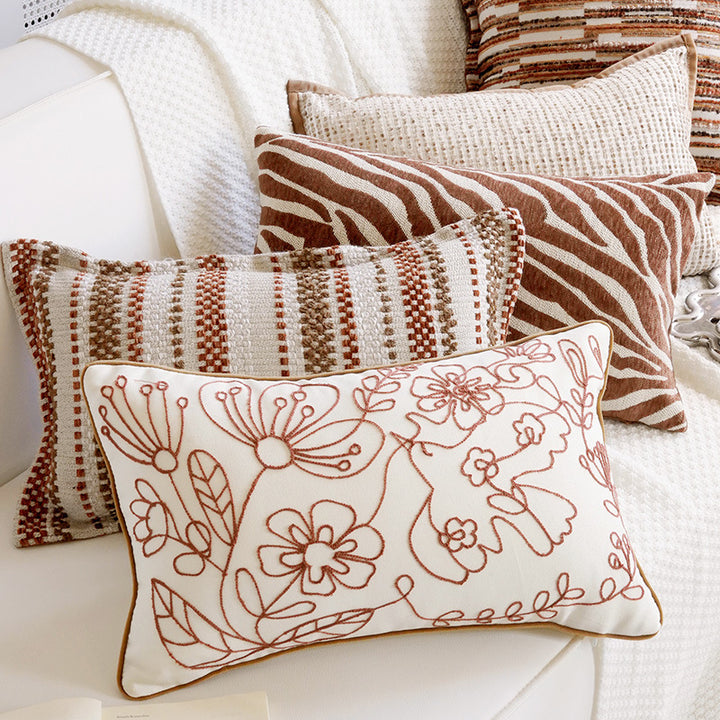 Decorative Striped Textured Accent Pillow