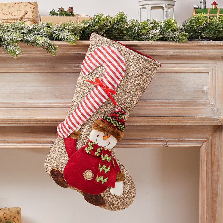 Festive Christmas stocking with nostalgic design