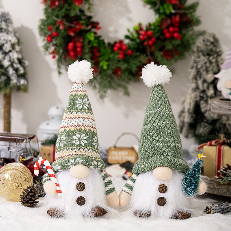 Decorative Christmas gnome with luminous details