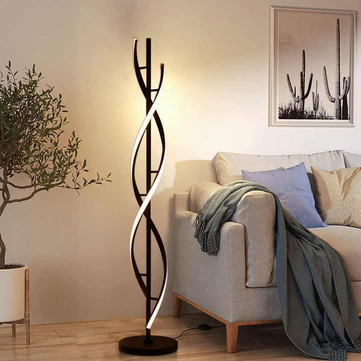 Artistic spiral floor lamp