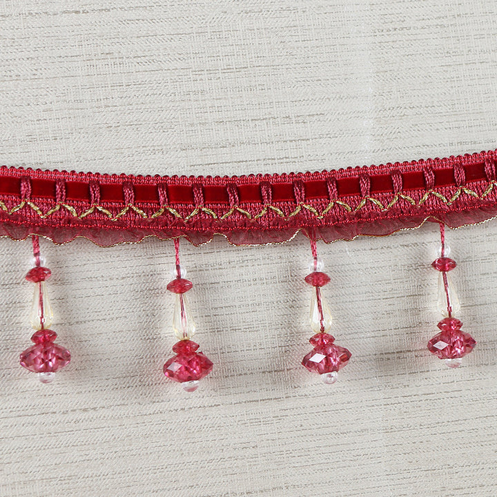 Decorative lace trim with pearls