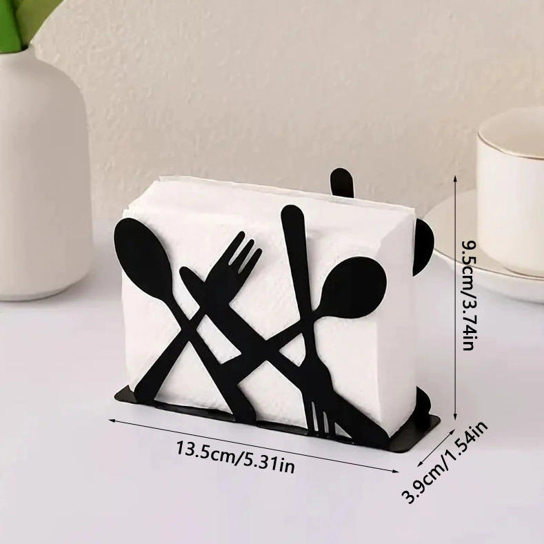 Elegant napkin holder made of metal