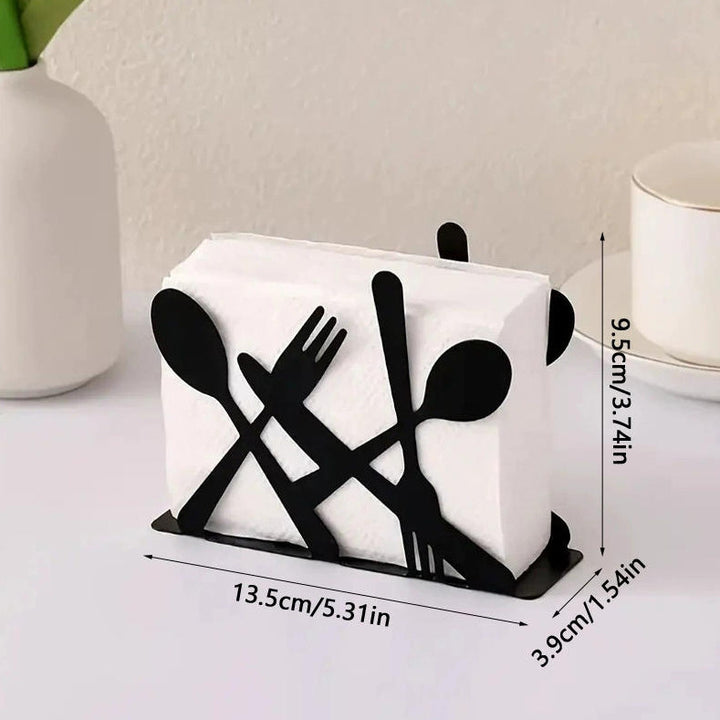 Elegant napkin holder made of metal