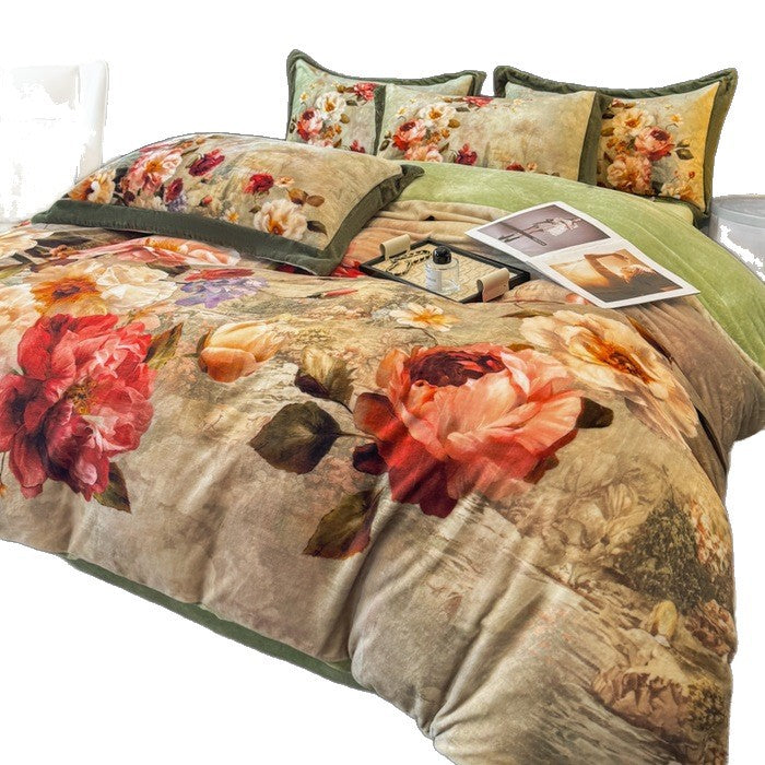 Floral Patterned Comforter Set