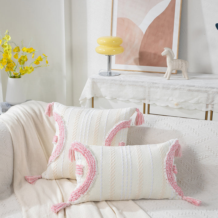 Textured Handmade Decorative Throw Pillow
