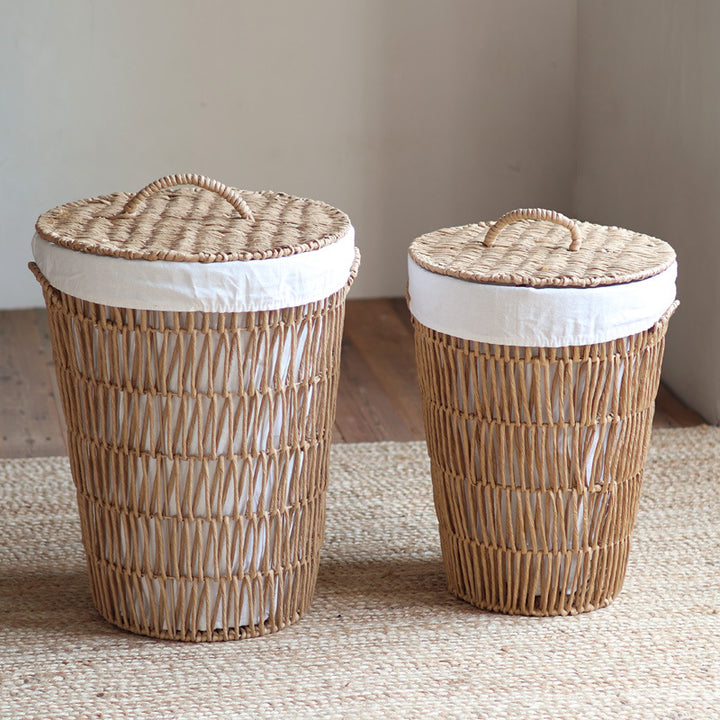 Stylish laundry basket with lid