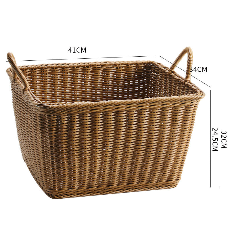 Handcrafted Rattan Storage Basket