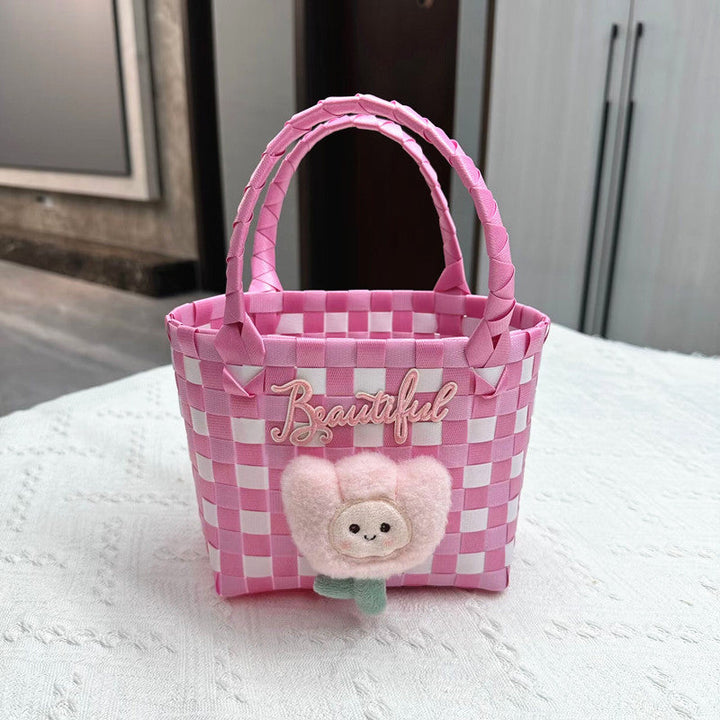 Playful and Colorful Basket Bag