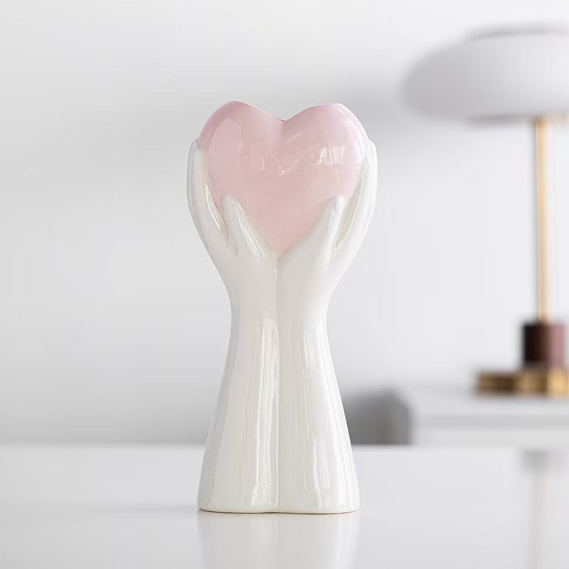 Heart-Shaped Hand Sculpture