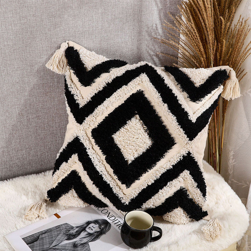 Textured Bohemian Decorative Throw Pillow