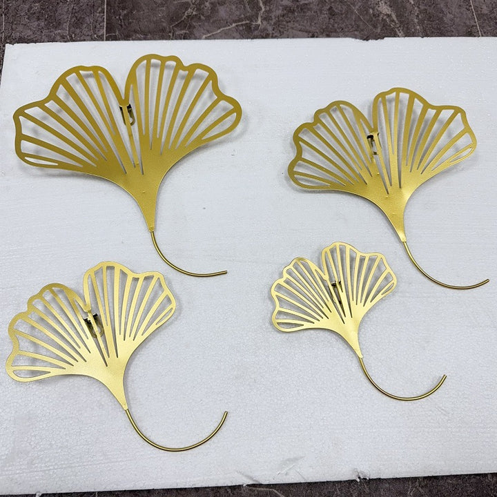 Elegant Ginkgo Leaf Wall Art Hooks
