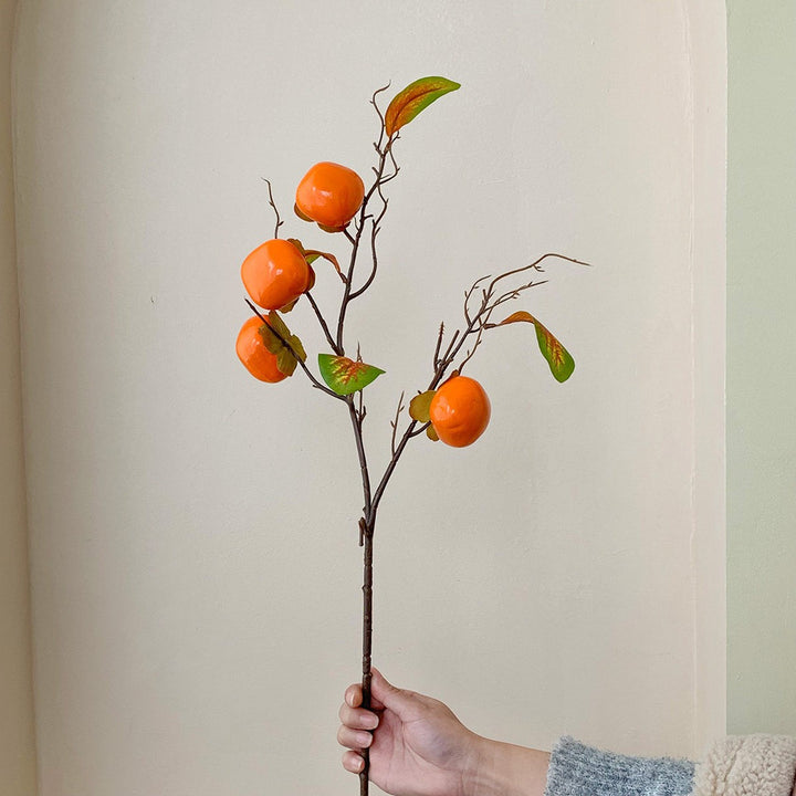 Decorative Artificial Persimmon Stem