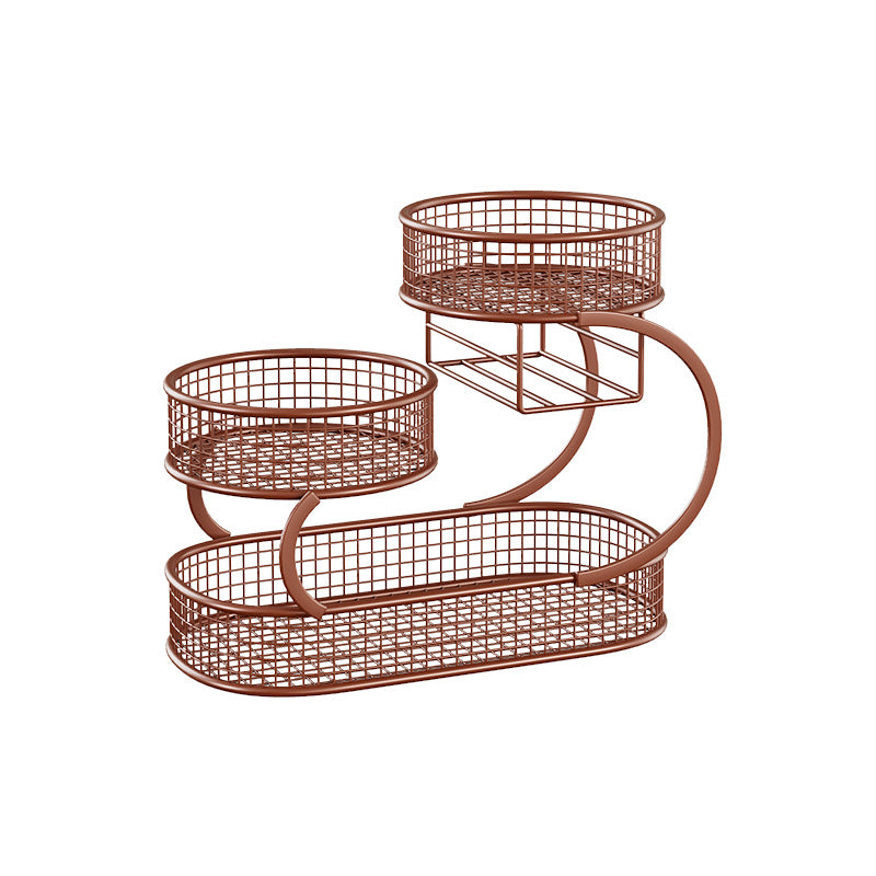 Three-Tier Metal Kitchen Fruit and Vegetable Storage Organizer