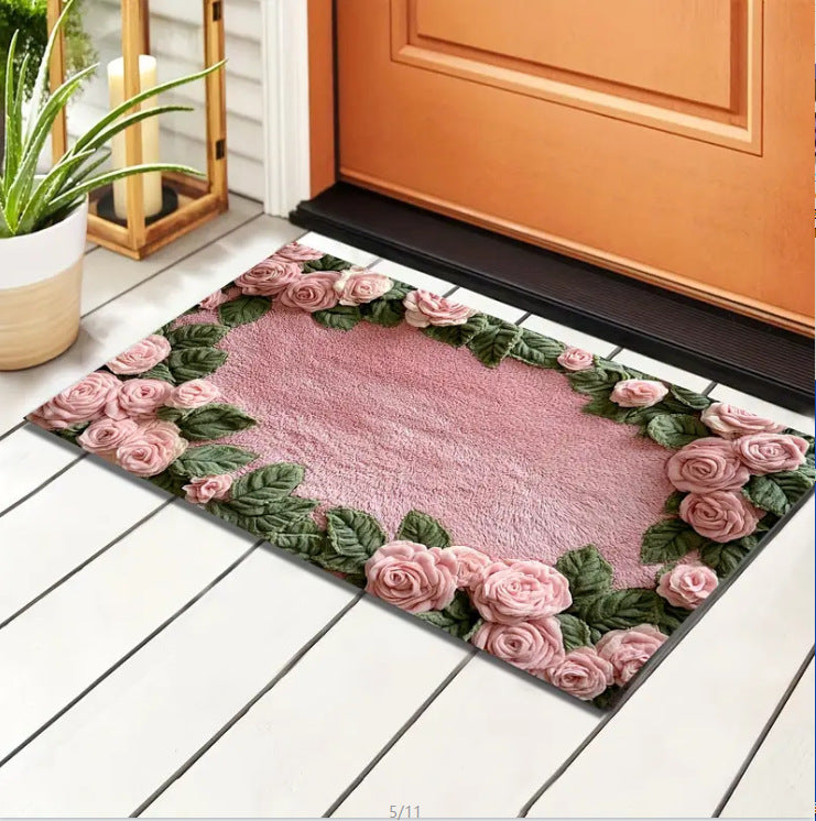 Decorative Floral Area Mat