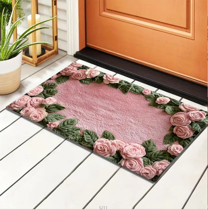 Decorative Floral Area Mat