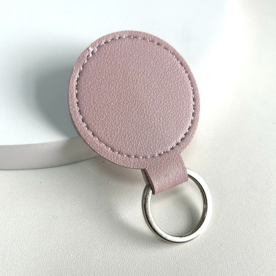 Round Leather Keyring