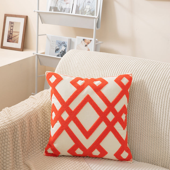 Geometric Patterned Throw Pillow