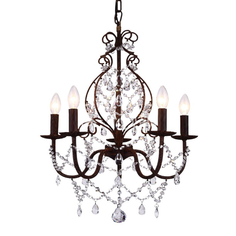 Decorative crystal pendant light