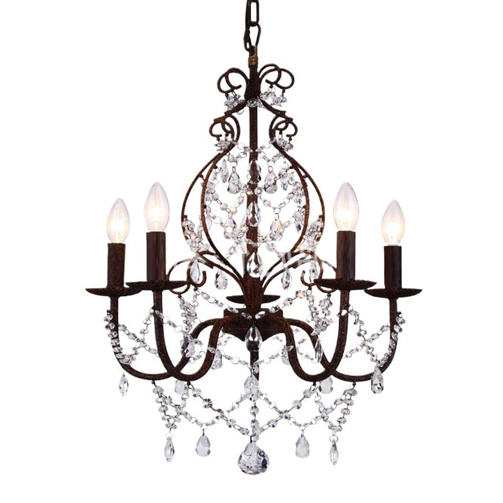 Decorative crystal pendant light
