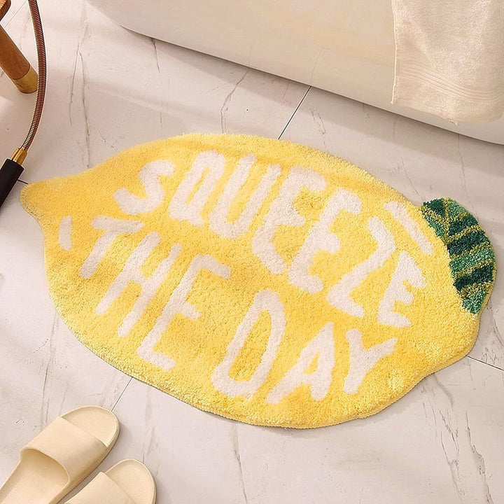 Lemon Slice Shape Bath Mat