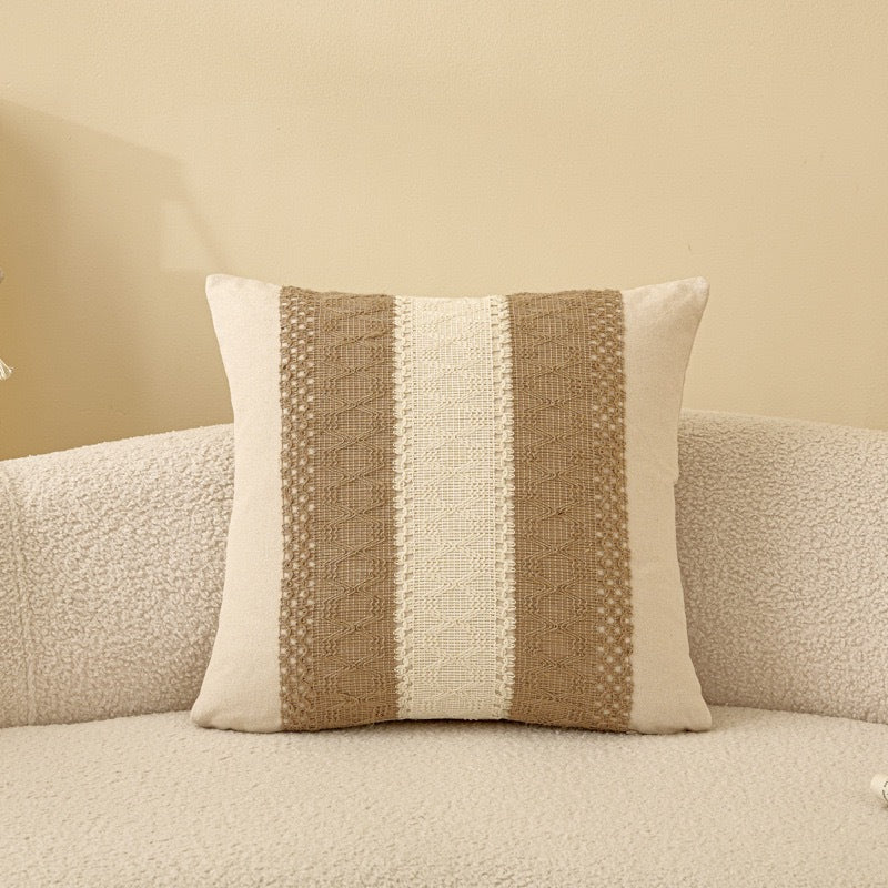 Textured Knitted Throw Pillow