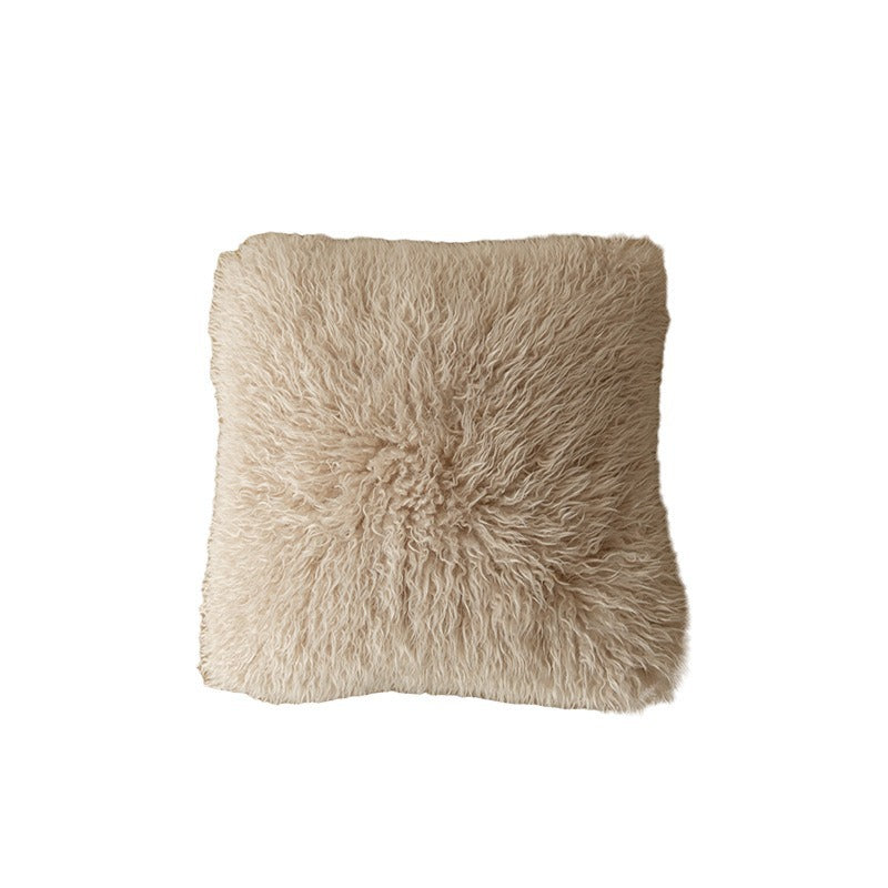 Textured Leaf Design Throw Pillow