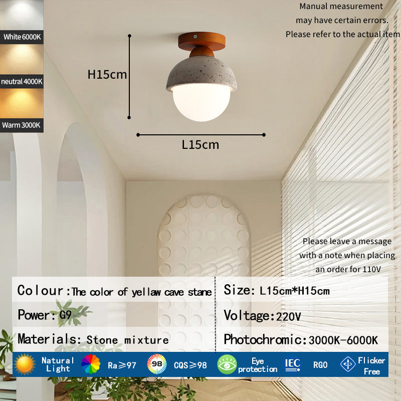 Modern Stone Glowing Ceiling Light