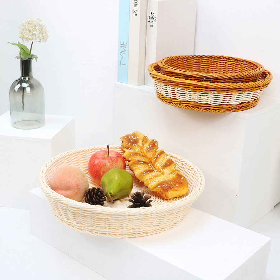 Decorative fruit basket made of handcrafted material
