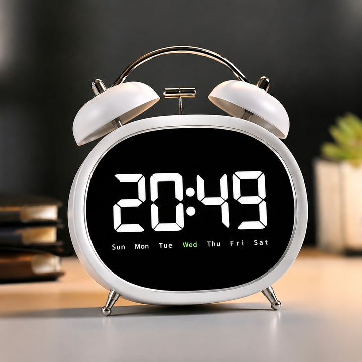 Digital Bluetooth table clock with large digits