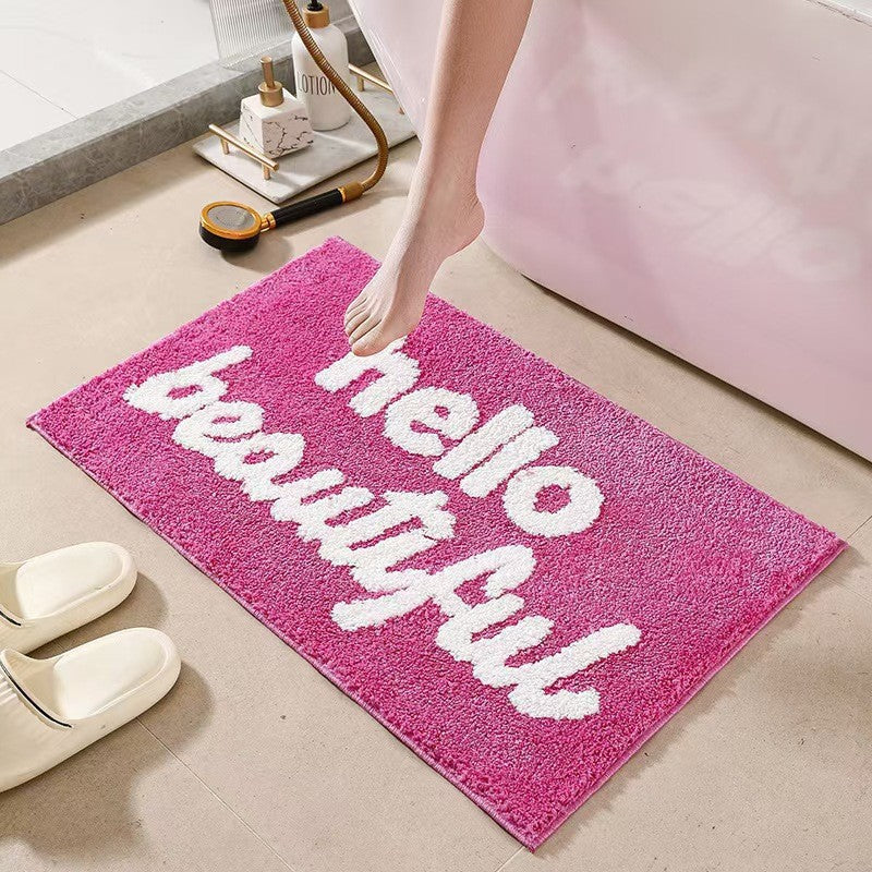 Playful Text Bath Mat