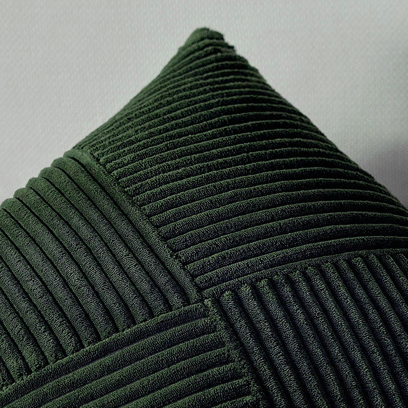 Textured Ribbed Throw Pillow