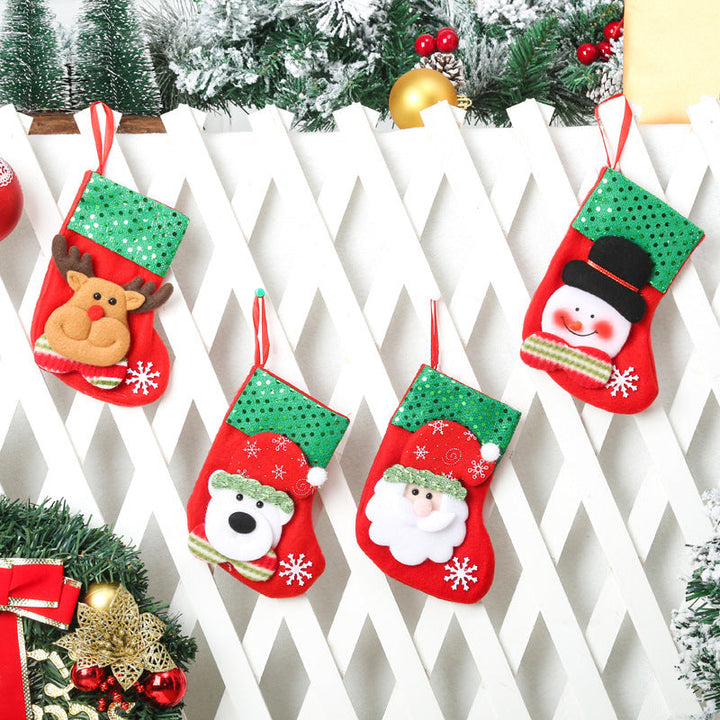 Christmas stocking with reindeer motif