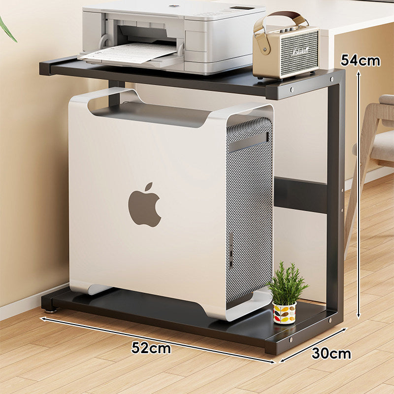Two-Tier Space-Saving Under-Desk CPU Tower & Printer Stand