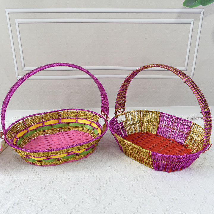 Colorful Decorative Woven Basket