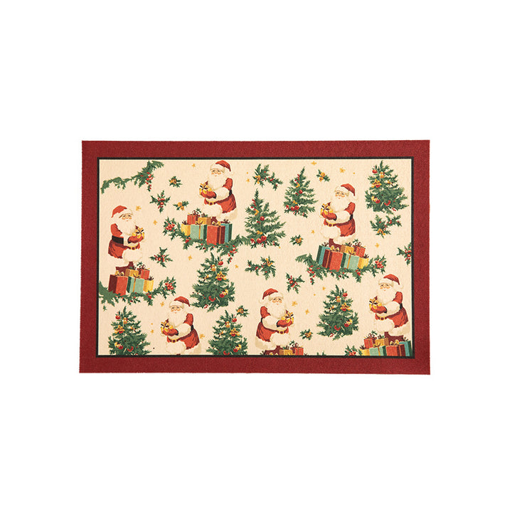 Woven table mat made of cotton blend with illustrative star and palm motif