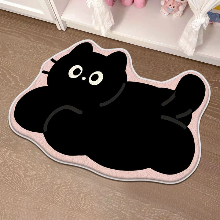 Children's Playful Cat-Shaped Area Mat
