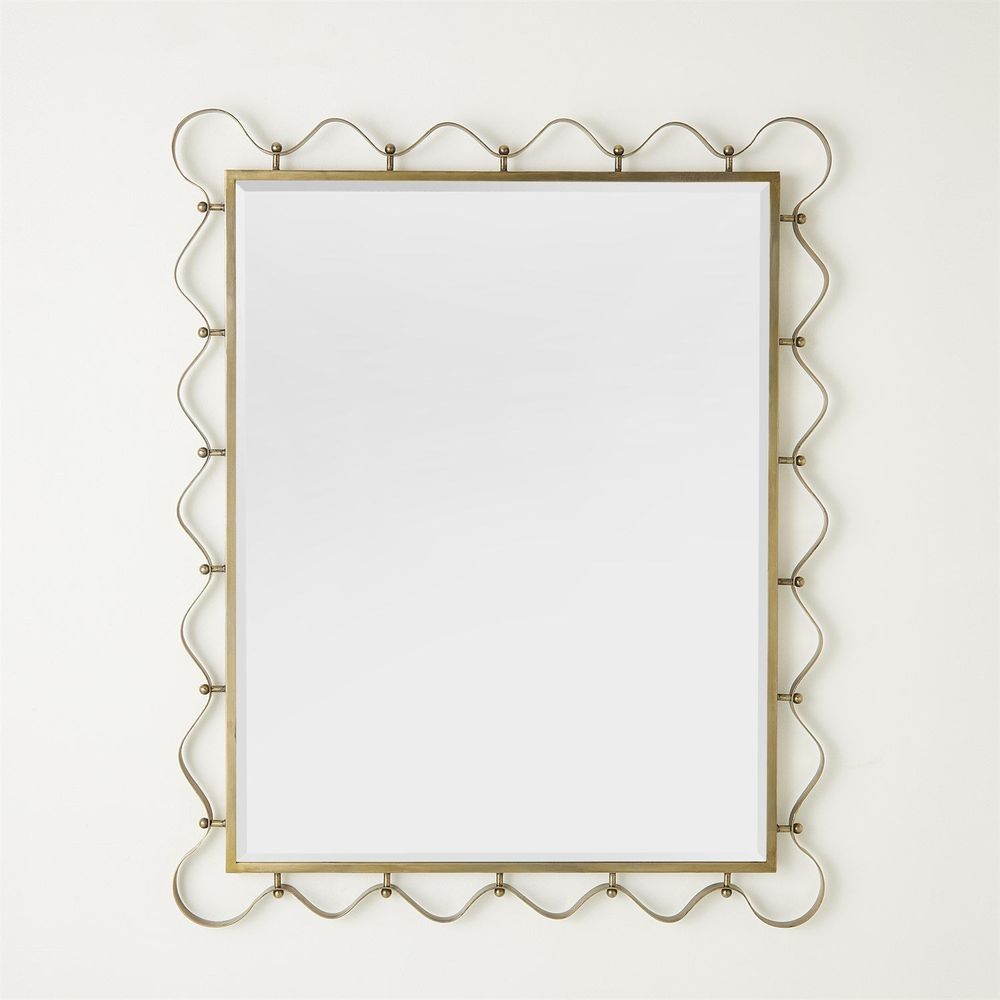 Decorative Wall Mirror With Wavy Edge