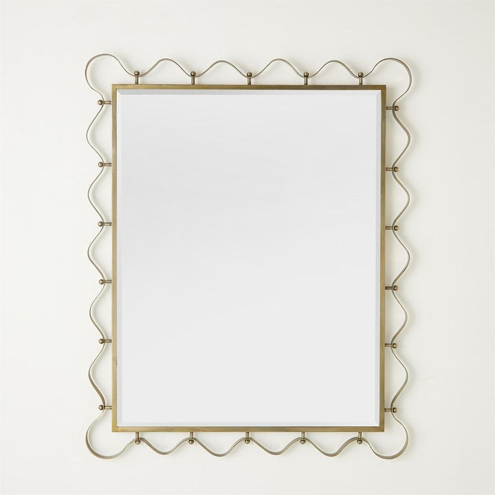 Decorative Wall Mirror With Wavy Edge