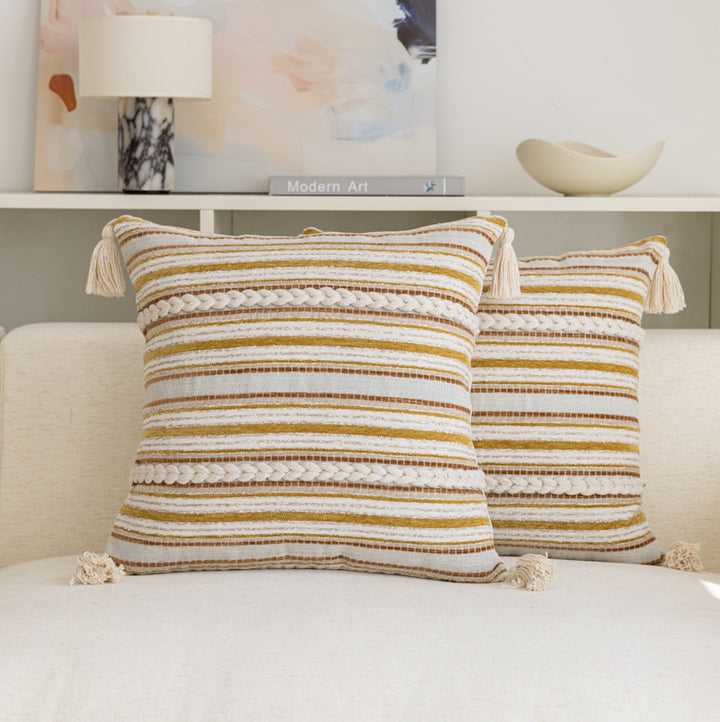 Woven Textured Decorative Pillow